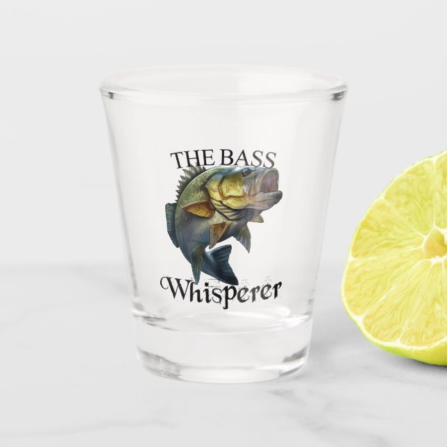 The Bass Whisperer Light Shot Glass (Front)