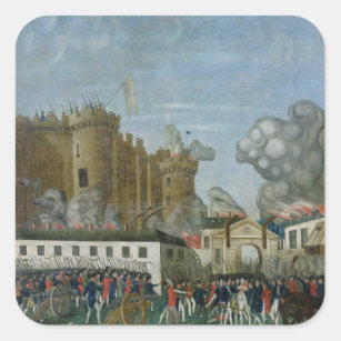 The Bastille Prison, 14th July 1789 Square Sticker