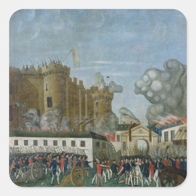 The Bastille Prison, 14th July 1789 Square Sticker (Front)