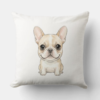 The Bat-Eared Aristocrat: Cute French Bulldog Cushion