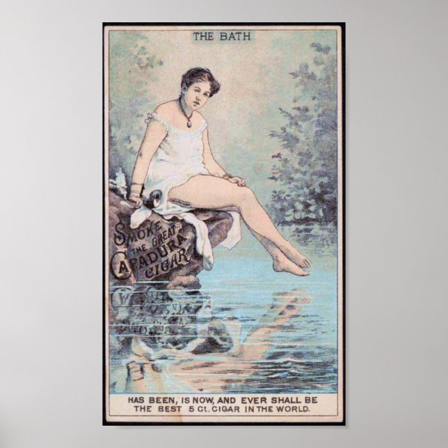 The Bath Lady Vintage Cigar Ad Poster (Front)