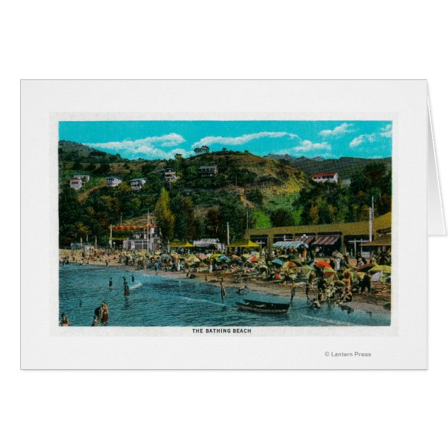 The Bathing Beach at Avalon, Catalina Island (Front Horizontal)