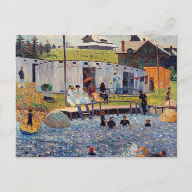 The Bathing Hour by Renoir Impressionist Painting Postcard (Front)