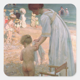 The Bathing Hour Square Sticker