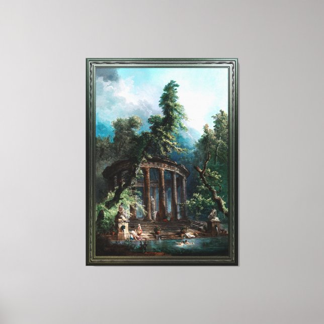 The Bathing Pool by Hubert Robert 2nd Edition Canvas Print (Front)
