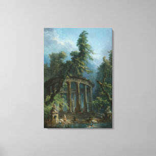 The Bathing Pool - Hubert Robert Canvas Print
