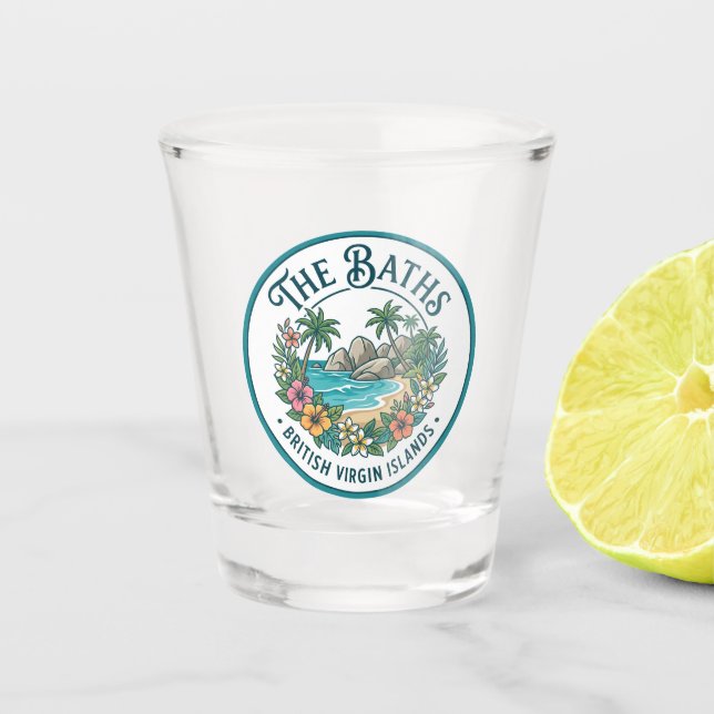 The Baths British Virgin Islands Shot Glass (Front)