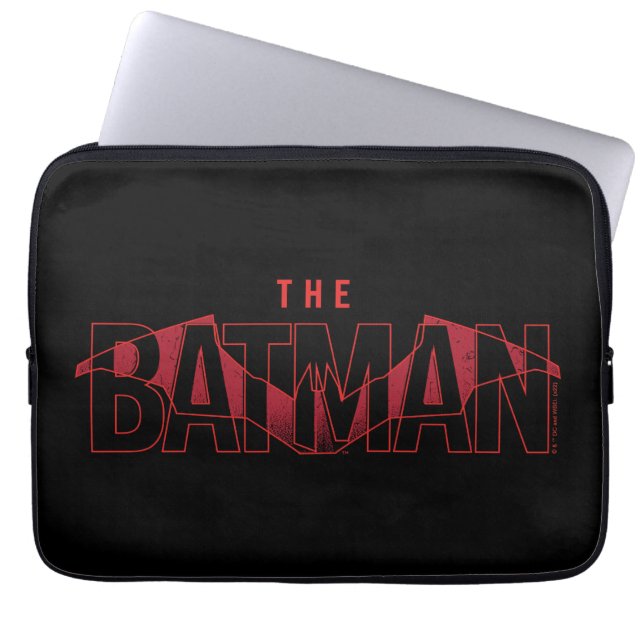 The Batman Bat Overlaid Logo Laptop Sleeve (Front)