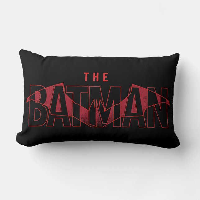 The Batman Bat Overlaid Logo Lumbar Cushion (Front)