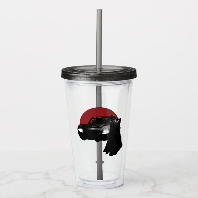 The Batman & Batmobile Graphic Acrylic Tumbler (Front)