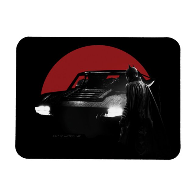 The Batman & Batmobile Graphic Magnet (Horizontal)