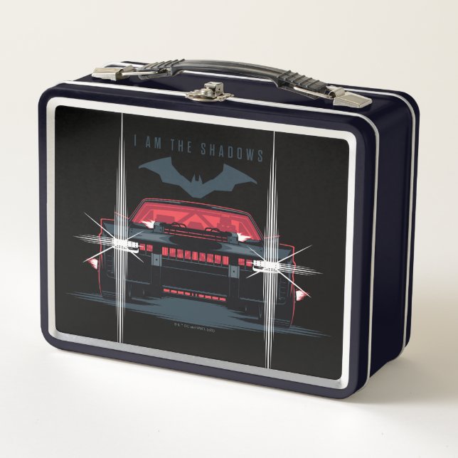 The Batman Batmobile - I Am The Shadows Metal Lunch Box (Front)