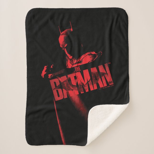 The Batman Cape & Logo Sherpa Blanket (Front)
