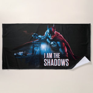 The Batman Character Graphic - I Am The Shadows Beach Towel