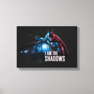 The Batman Character Graphic - I Am The Shadows Canvas Print