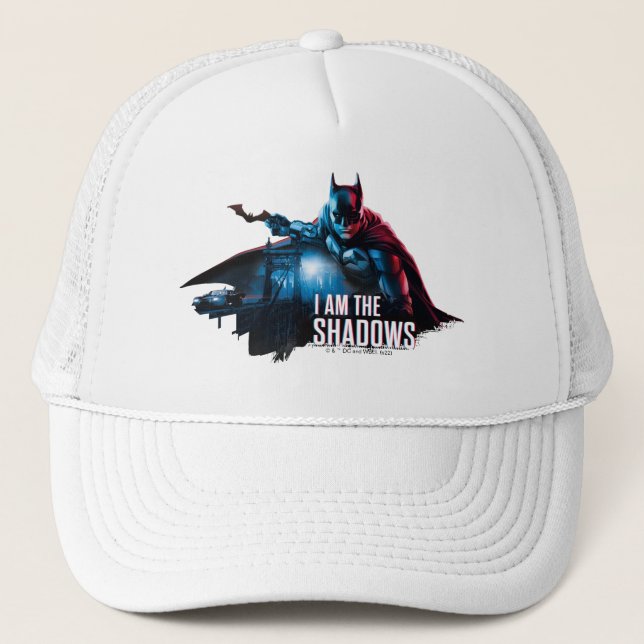 The Batman Character Graphic - I Am The Shadows Trucker Hat (Front)