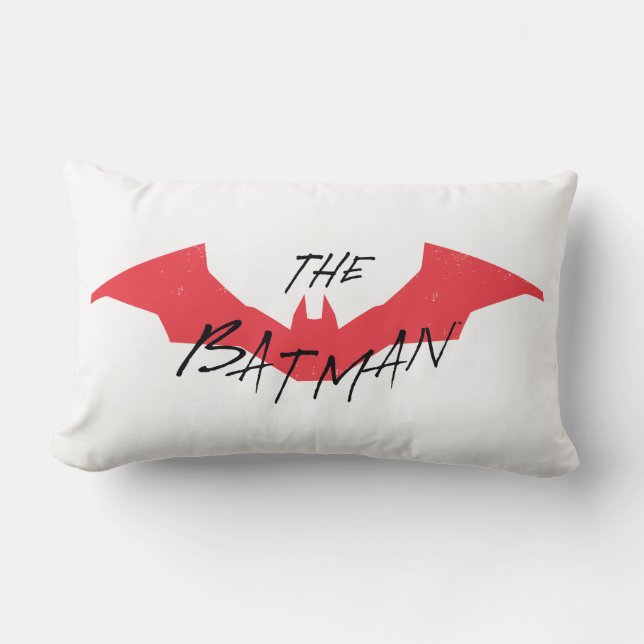 The Batman Handwritten Bat Logo Lumbar Cushion (Front)