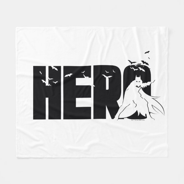 The Batman "Hero" Graphic Fleece Blanket (Front (Horizontal))