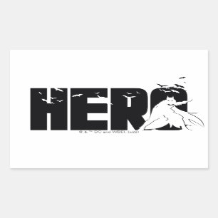 The Batman "Hero" Graphic Rectangular Sticker