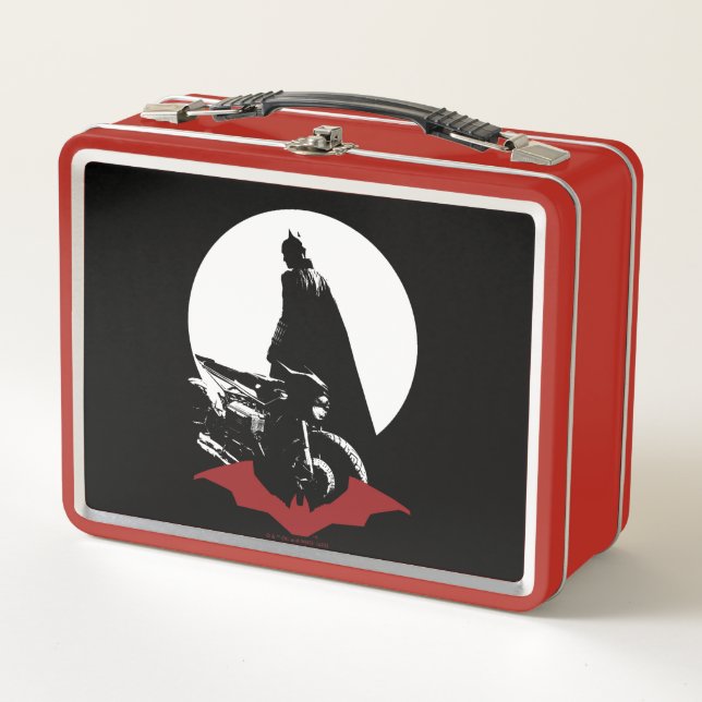 The Batman Motorcycle Silhouette Metal Lunch Box (Front)