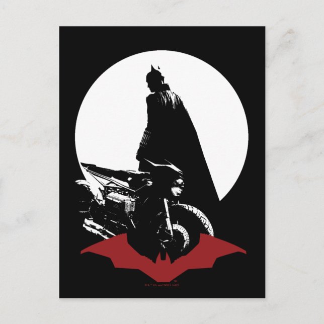 The Batman Motorcycle Silhouette Postcard (Front)