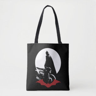 The Batman Motorcycle Silhouette Tote Bag