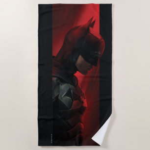 The Batman Red Bar Profile Beach Towel