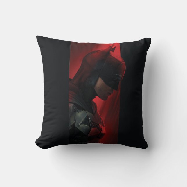 The Batman Red Bar Profile Cushion (Front)