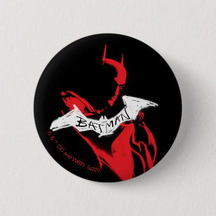 The Batman Spraypaint Outline 6 Cm Round Badge