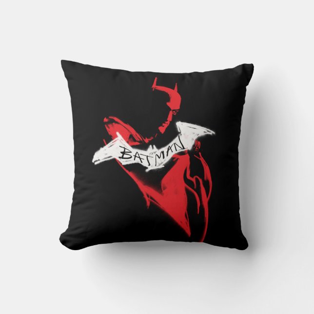 The Batman Spraypaint Outline Cushion (Front)