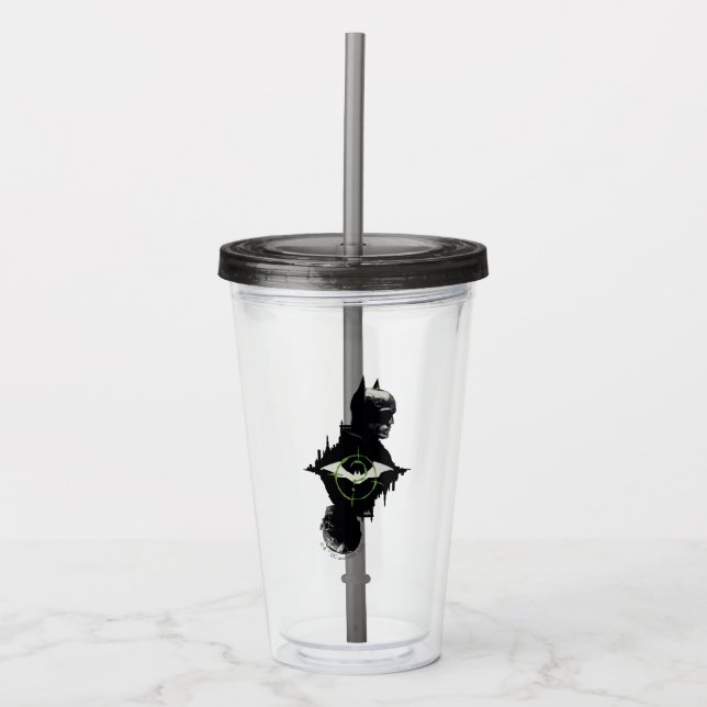 The Batman & The Riddler Dual Character Graphic Acrylic Tumbler (Front)