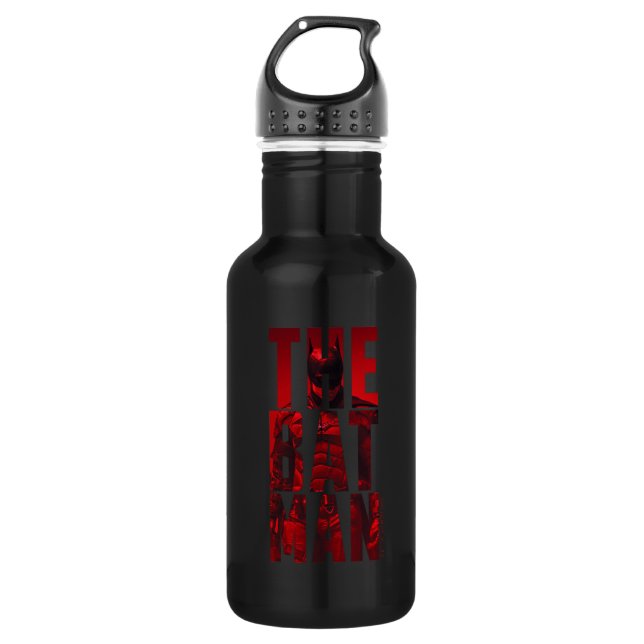 The Batman Typography Cutout 532 Ml Water Bottle (Front)