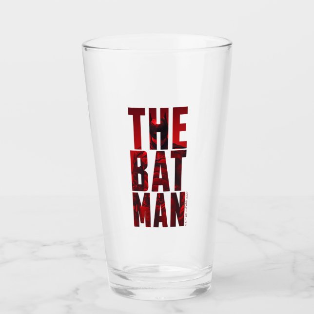 The Batman Typography Cutout Glass (Front)