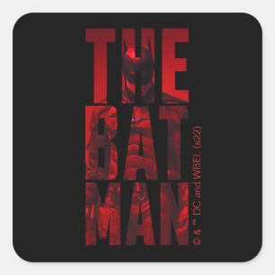 The Batman Typography Cutout Square Sticker