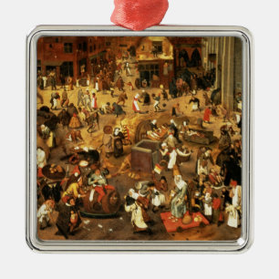 The Battle between Carnival and Lent Metal Tree Decoration