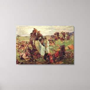 The Battle between Russians and Tatars, 1916 Canvas Print