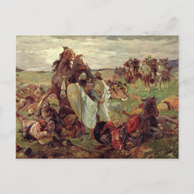 The Battle between Russians and Tatars, 1916 Postcard (Front)