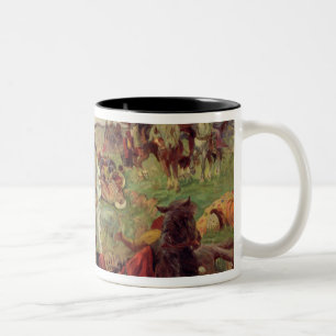 The Battle between Russians and Tatars, 1916 Two-Tone Coffee Mug