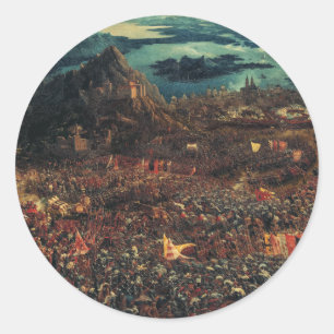 The Battle of Alexander at Issus Classic Round Sticker