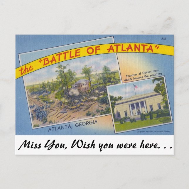 The Battle of Atlanta Postcard (Front)