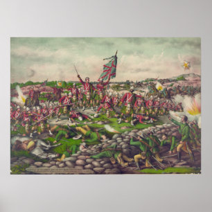 The Battle of Belmont in the Boer British War 1899 Poster