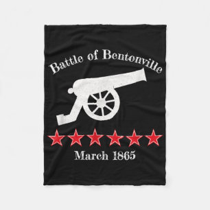 The Battle Of Bentonville Civil Battles War Cannon Fleece Blanket