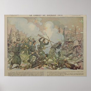 The Battle of Bourget , 1887 Poster