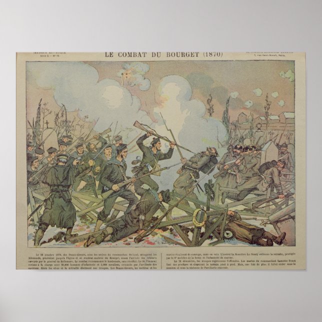 The Battle of Bourget , 1887 Poster (Front)