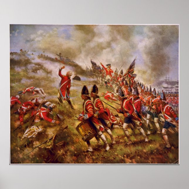 The Battle of Bunker Hill by E. Percy Moran Poster (Front)