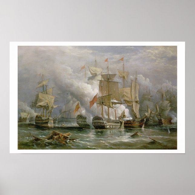 The Battle of Cape St. Vincent, 14th February 1797 Poster (Front)