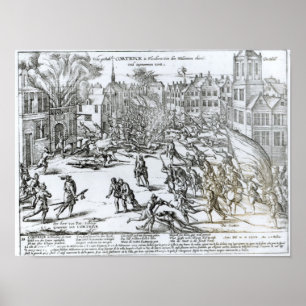 The Battle of Courtrai Between the French Poster