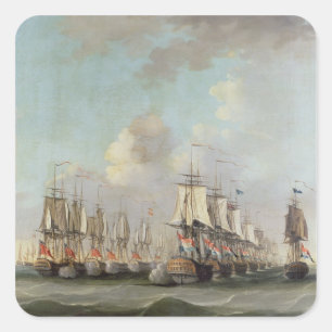 The Battle of Dogger Bank, showing the `Holland' a Square Sticker