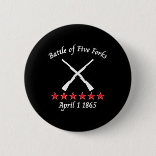 The Battle Of Five Forks Virginia 1865 Civil Battl 6 Cm Round Badge