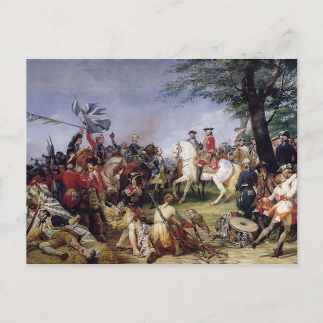 The Battle of Fontenoy, 11th May 1745, 1828 Postcard (Front)